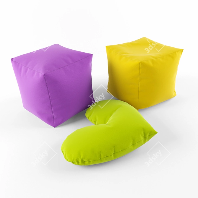 Nursery Pillows: Comfort for Kids 3D model image 3