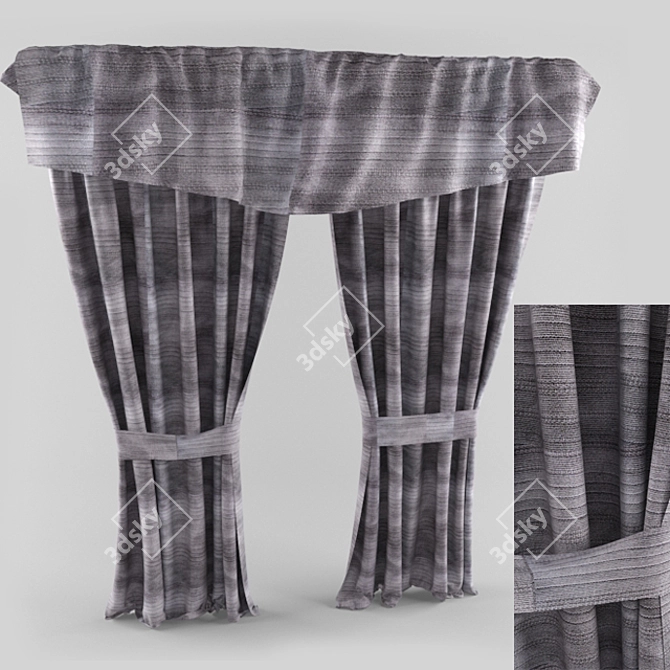 Elegant Drapery 3D model image 1