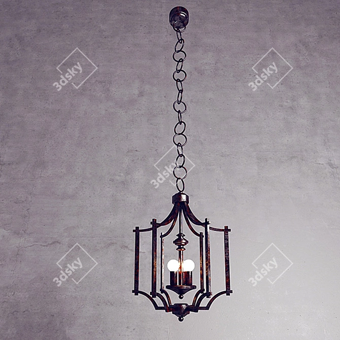 Modern Hanging Lamp - Illuminate Your Space 3D model image 1