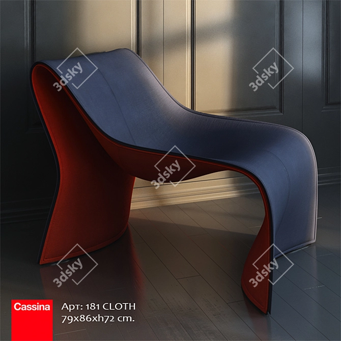 Modern Fiberglass Chair 3D model image 1