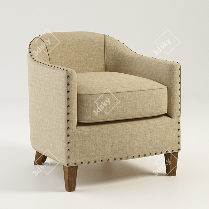 Belton Armchair - Elegant and Stylish Seating 3D model image 1