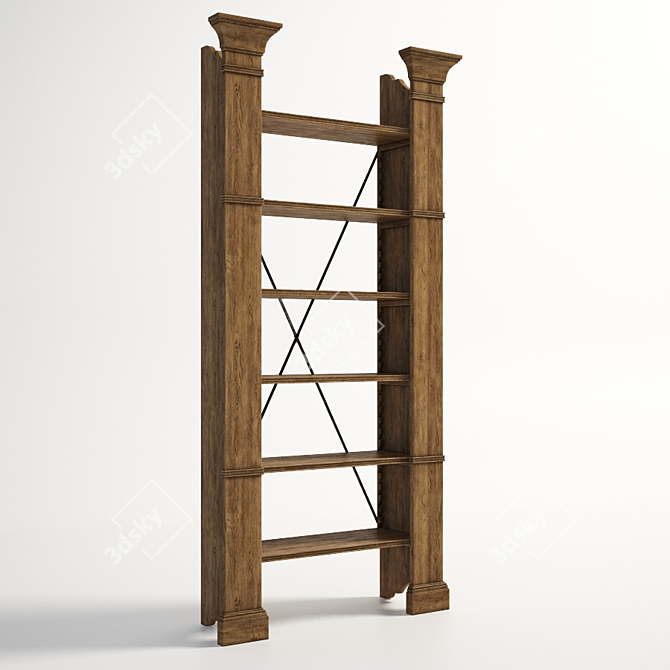 Modern Xavier Bookshelf - Stylish Storage Solution 3D model image 1