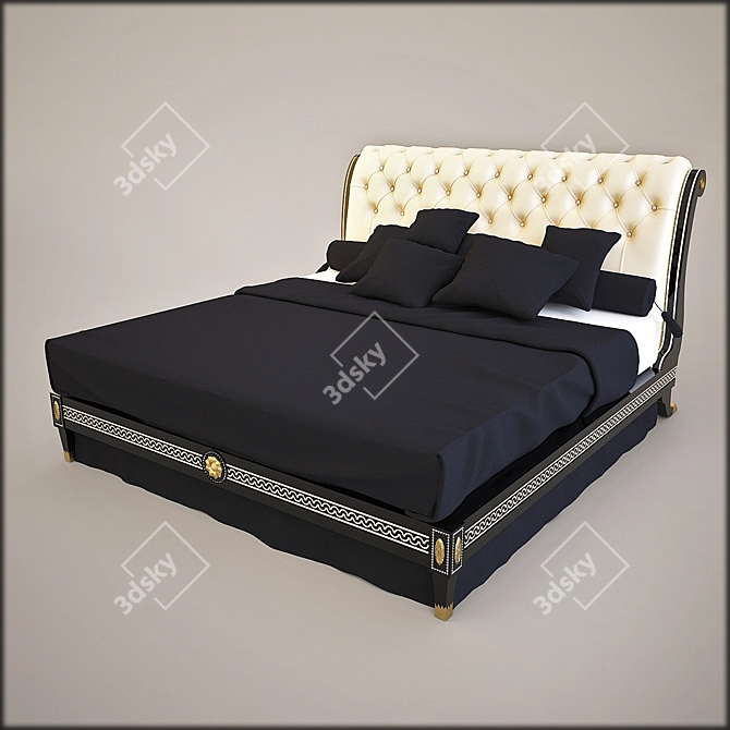 Elegant Mariner Neva Bedroom Set 3D model image 1