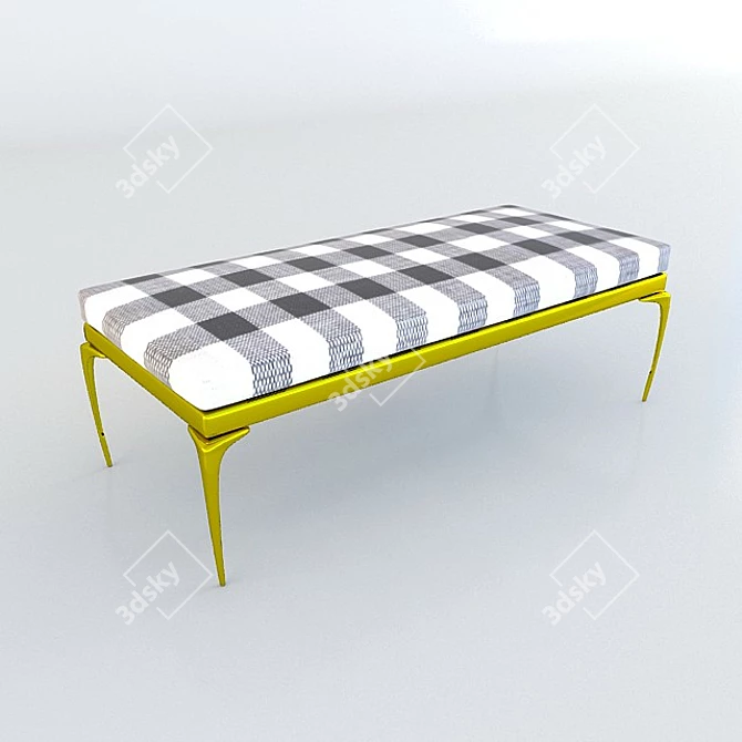 Brass Stiletto Bench 3D model image 1