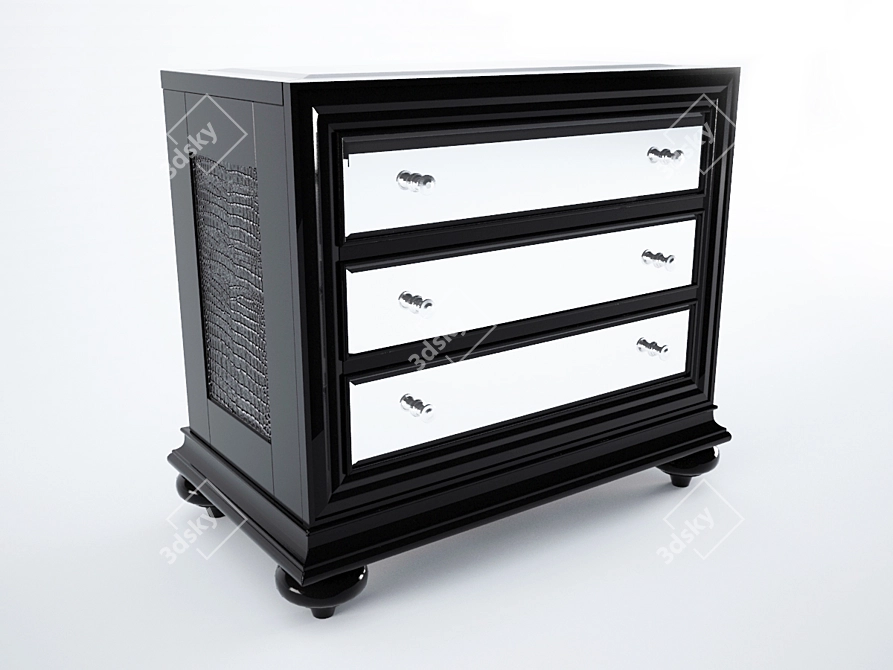 Elegant Merelyn Bedside Chest 3D model image 1