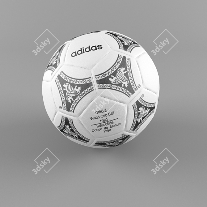 Vintage World Cup 1990 Ball 3D model image 1