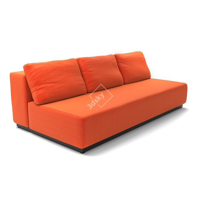 Softline Nevada 3-P: Stylish & Comfortable Sleeper Sofa 3D model image 1