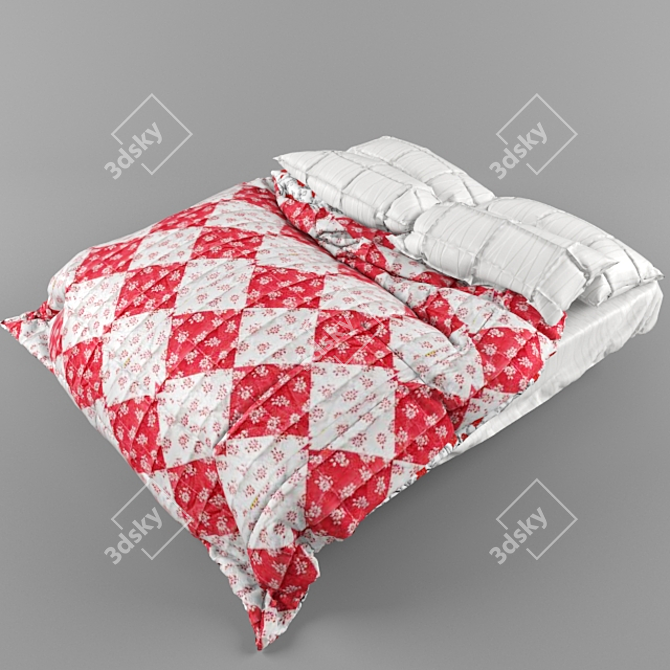 Cozy Dream Bed 3D model image 2