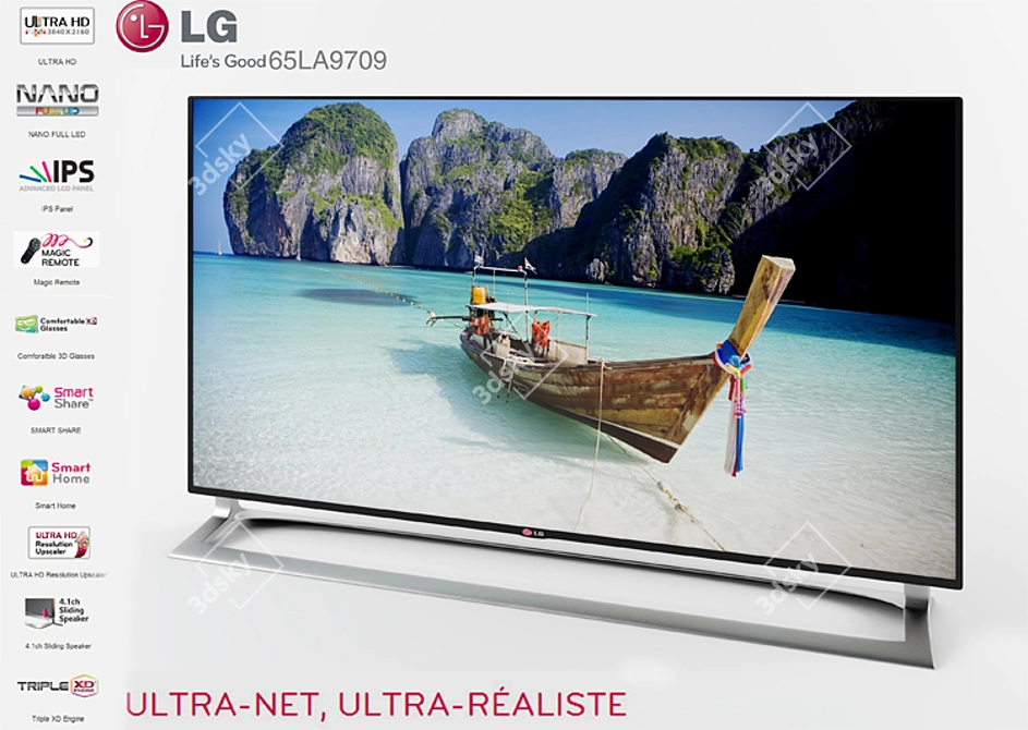 Immersive 3D Experience with LG 65LA9709 UHD 3D model image 1