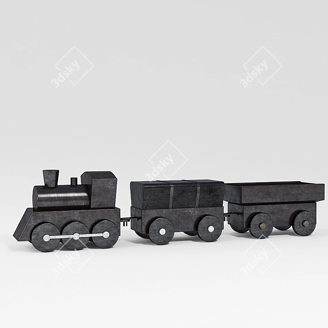 Charming Toy Train for Decor 3D model image 1