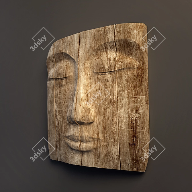 Buddha Decorative Panel 3D model image 1