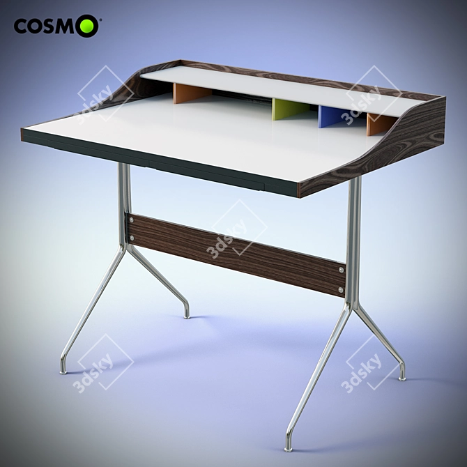 Sleek Nelson Desk: Style and Functionality 3D model image 1