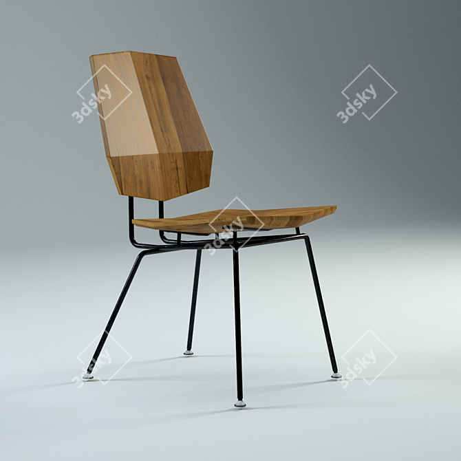 Sleek Satu Chair: Modern Elegance 3D model image 1