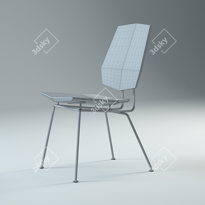 Sleek Satu Chair: Modern Elegance 3D model image 3