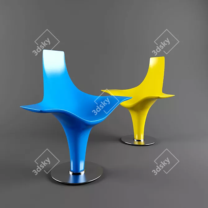 Modern Style Cappellini Statuette Chair 3D model image 1