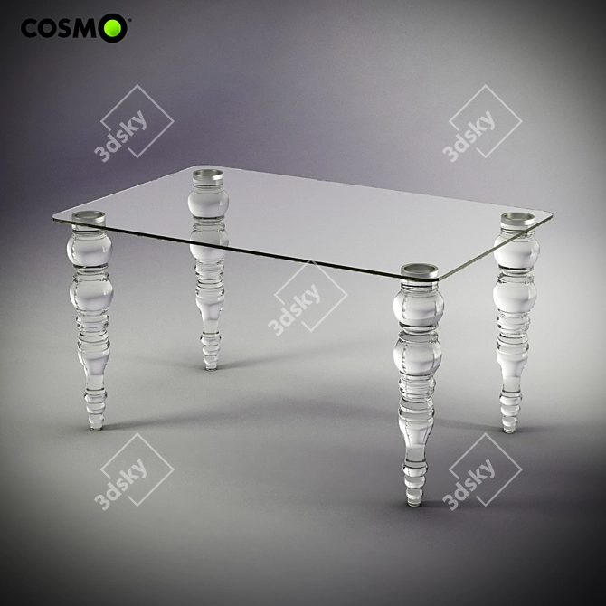 Contemporary Dining Table 3D model image 1