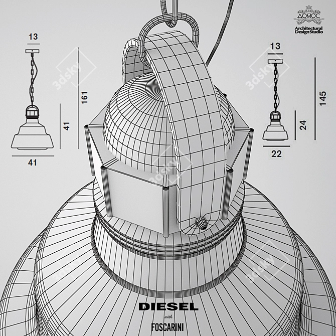 Glas Suspension Lamp: Diesel x Foscarini 3D model image 3