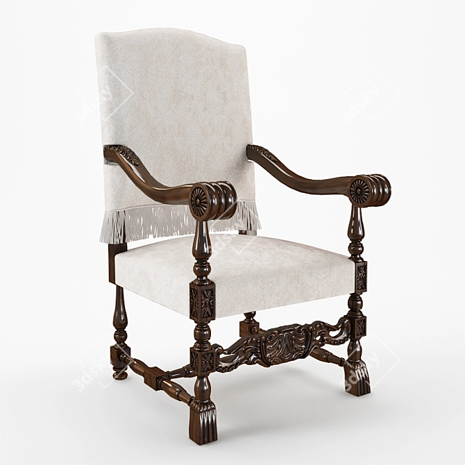 Classic Photo-inspired Textured Chair 3D model image 1