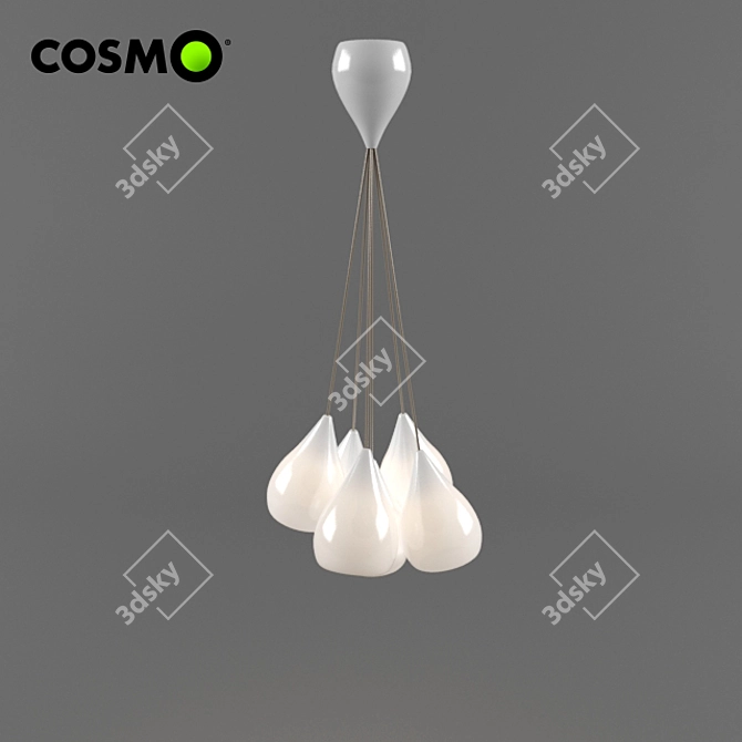 Sleek and Affordable: Drop One Pendant Light 3D model image 1