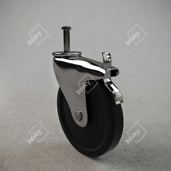 Multifunctional Castors for Storage Racks, Tennis Tables, Carts, and Furniture 3D model image 1