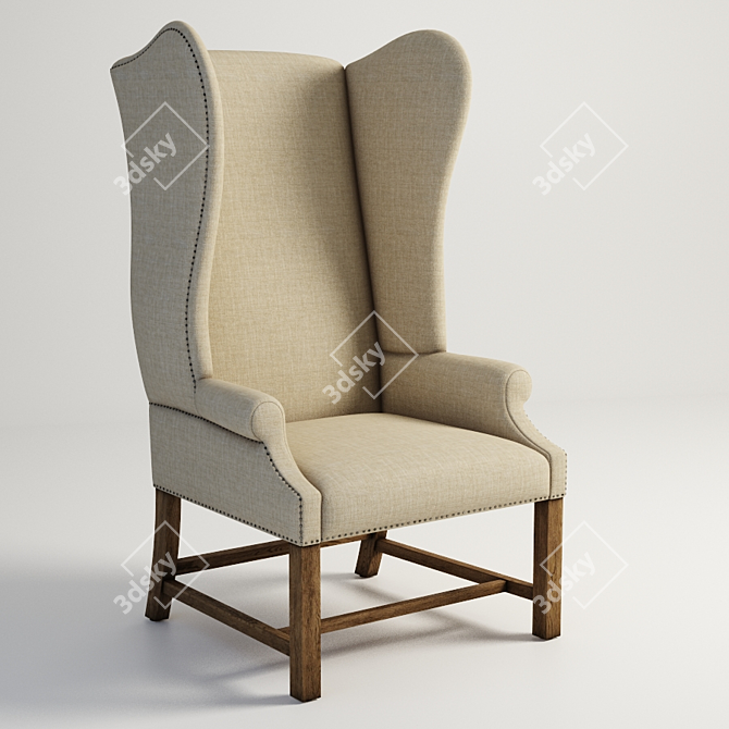 Modern Virginie Armchair: Stylish Comfort Blend 3D model image 1