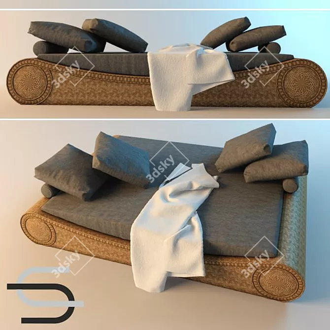 Relaxing Chillout Sun Lounger 3D model image 1