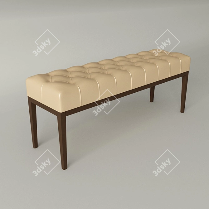 Elegant Upholstered Ottomans & Stools 3D model image 1
