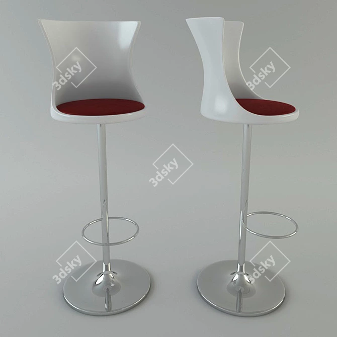 Elegant Merlion Bar Stool 3D model image 1