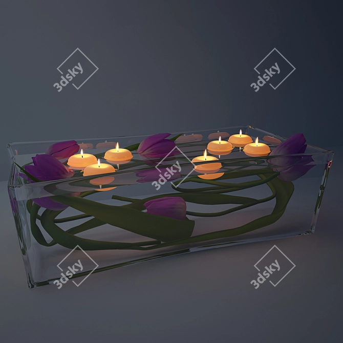 Enchanting Floating Candles 3D model image 2