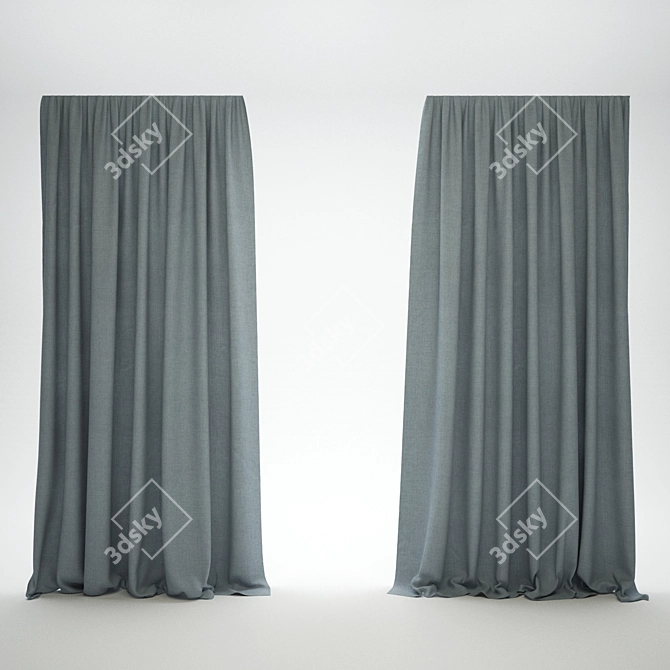 Elegant Drapery Collection 3D model image 1