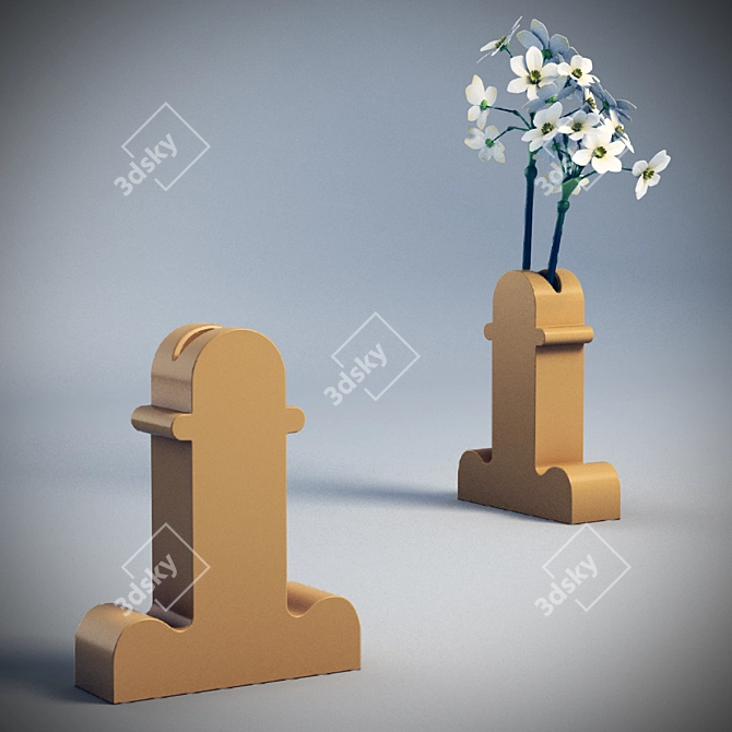 Minimalist Glass Vase 3D model image 1