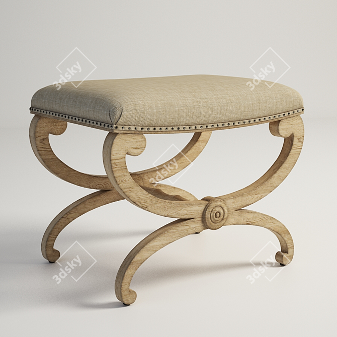 Modern Sienna Tabouret Stool 3D model image 1