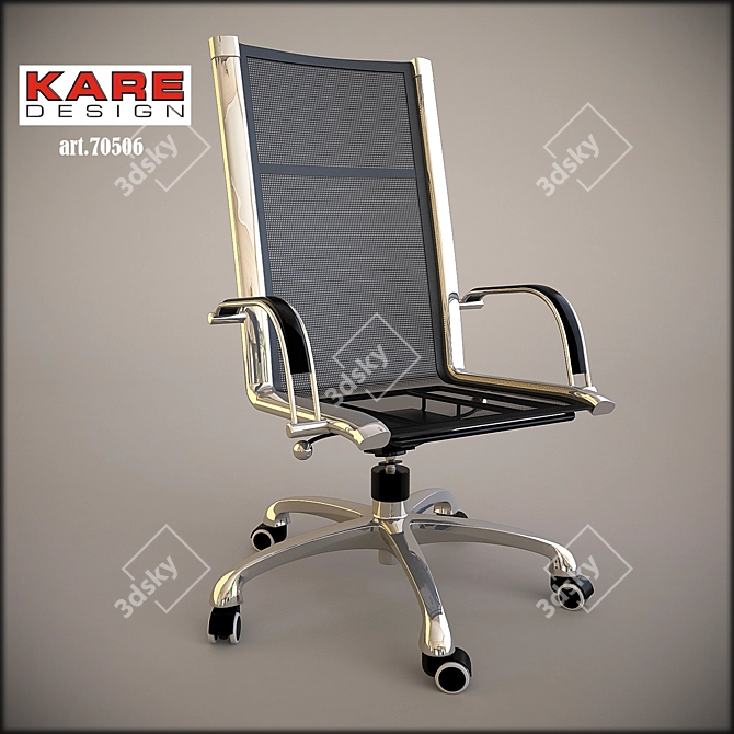 Elegant Kare Art Armchair 3D model image 1