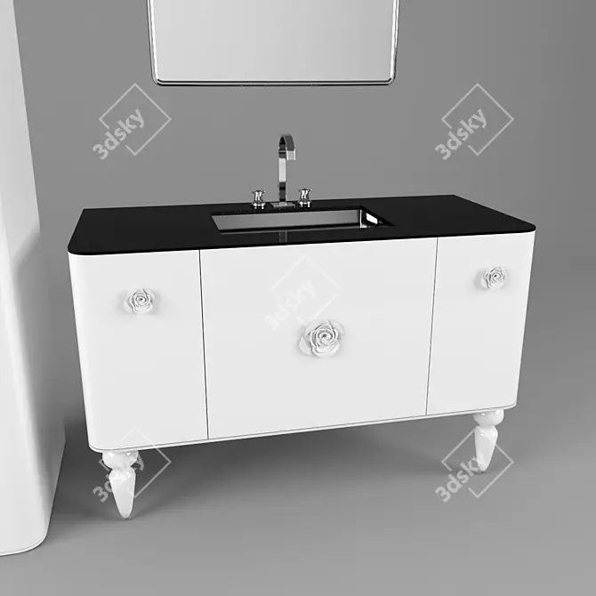 Amarcord White Eurolegro Cabinet 3D model image 3