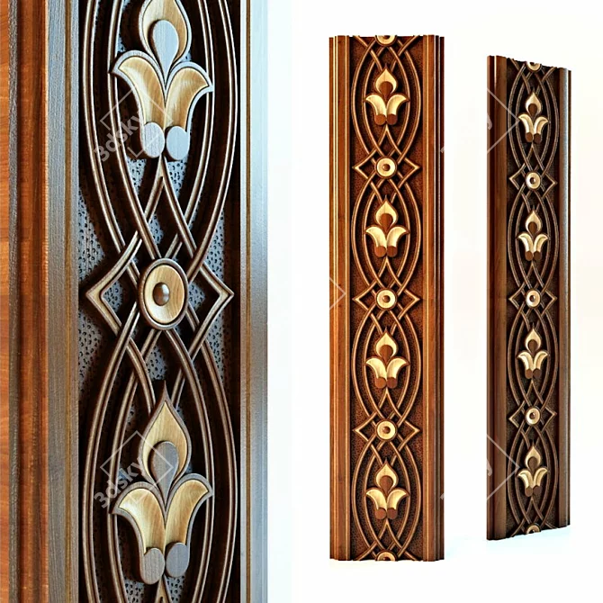 Uzbek Wood Carving 3D model image 1