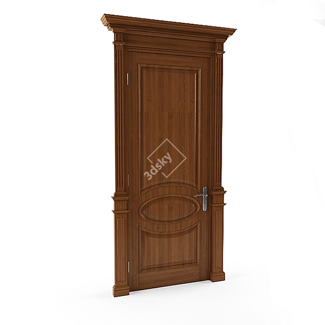 Elegant Classic Door 3D model image 1