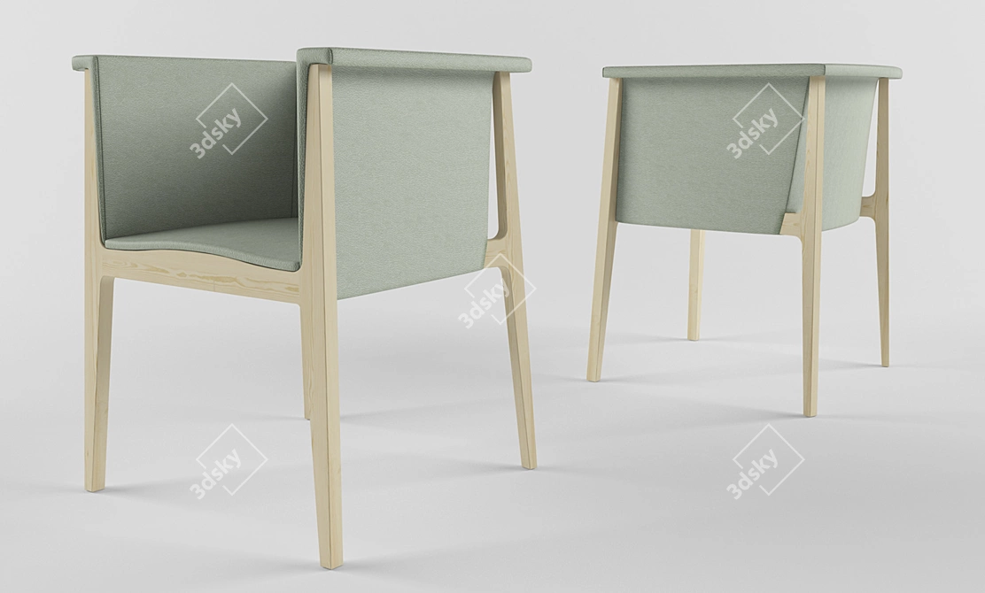 Elegant Cabas SEAMASTER PL Chair 3D model image 1