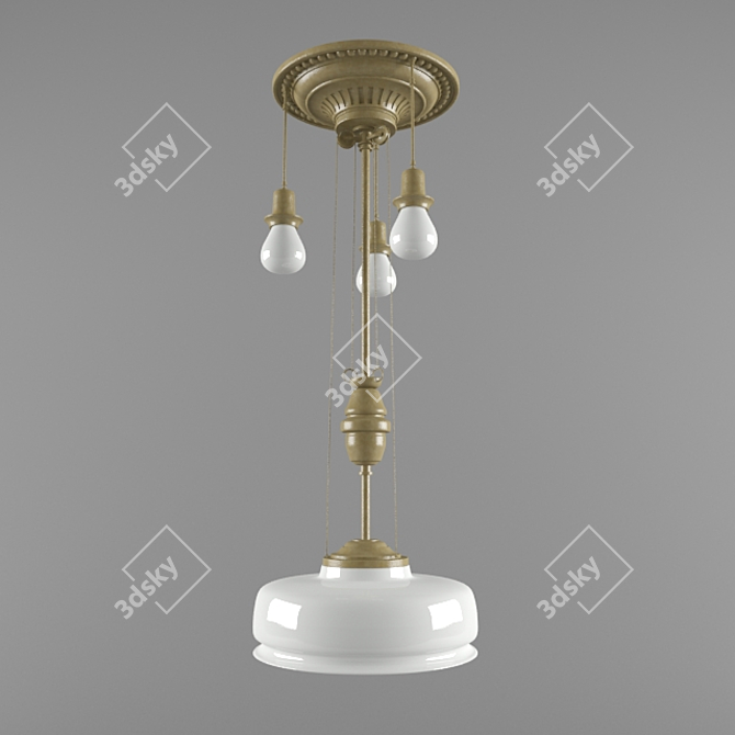 Vintage Antique Lamp 3D model image 1