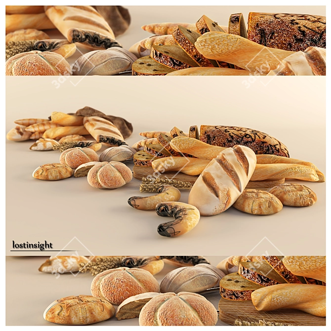 Bread Delights 3D model image 1