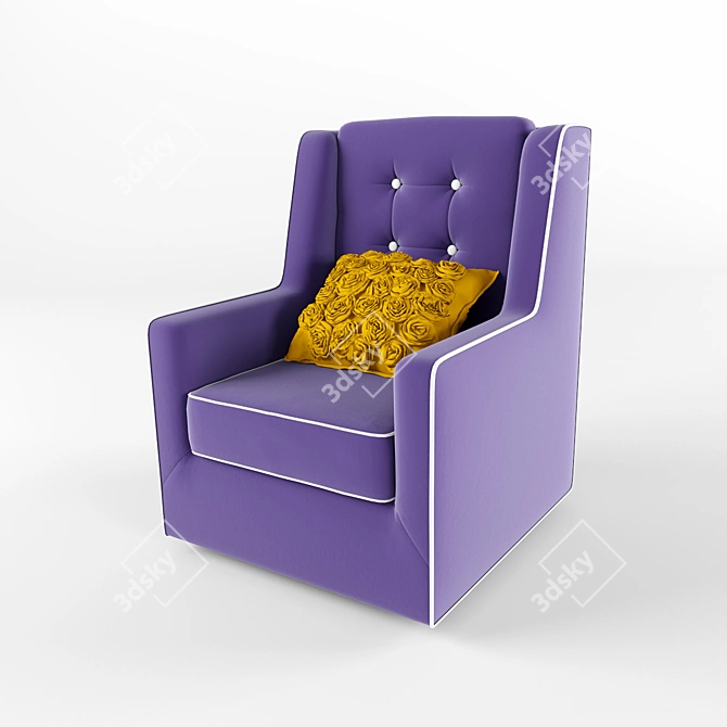 Stylish Decor Chair 3D model image 1