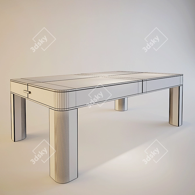 Sleek Coffee Table: 115x65x40 cm 3D model image 2