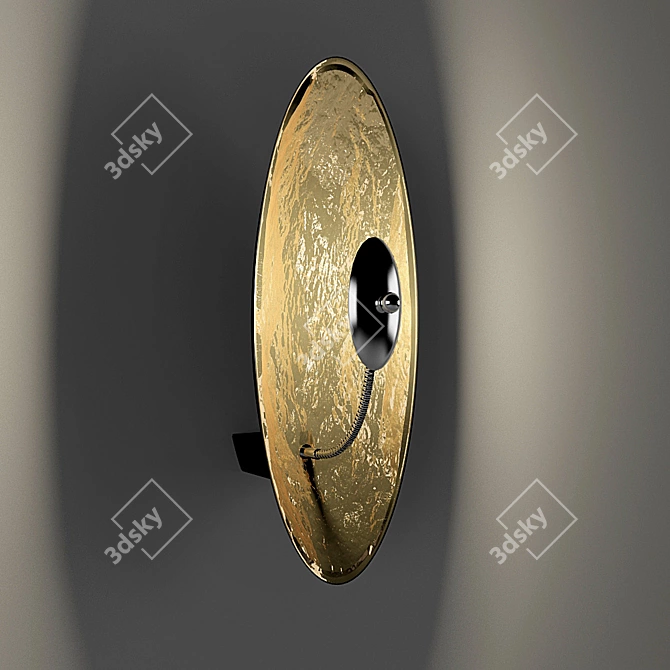 Gold-Embellished Chiaro Pendant Light 3D model image 2