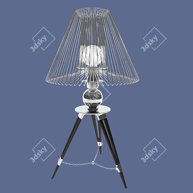 Elegant Standing Lamp 3D model image 1