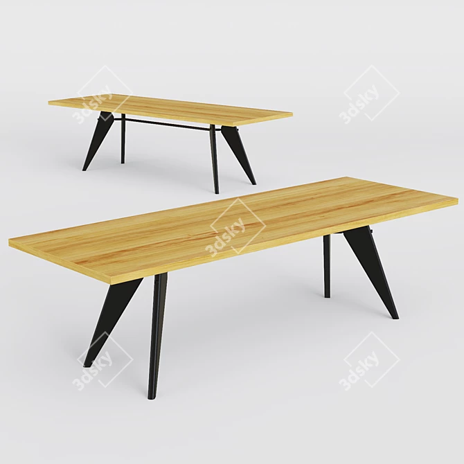 Swiss Designed Vitra EM Table 3D model image 1