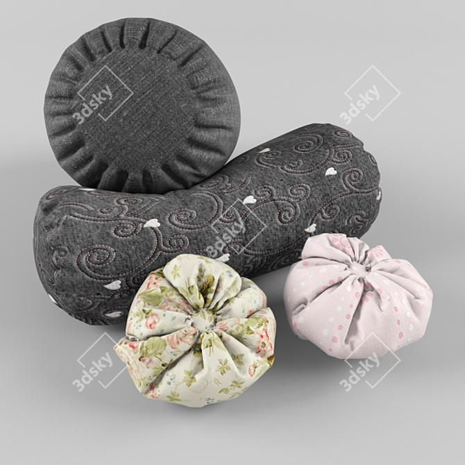 Cozy Dream Pillows 3D model image 1