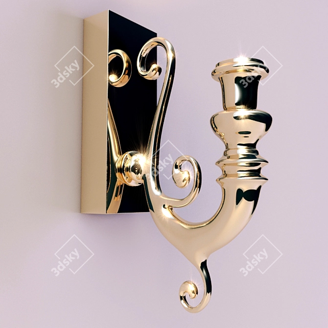 Elegant Ottocento LED Sconce 3D model image 1