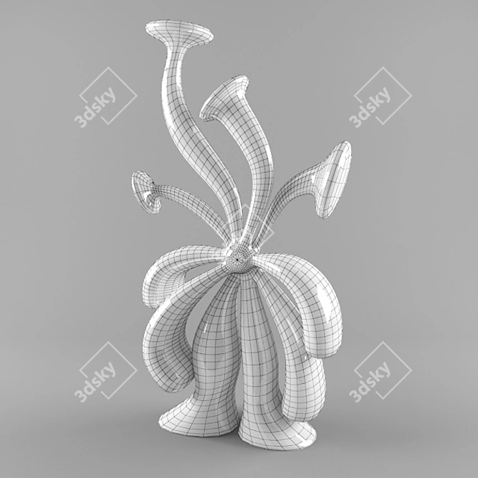 Ethereal Aquatic Sculpture 3D model image 2