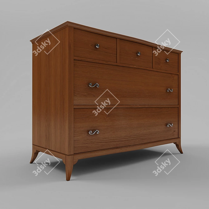 Elegant Italian Chest of Drawers 3D model image 1