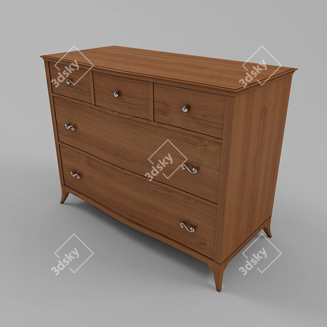 Elegant Italian Chest of Drawers 3D model image 2