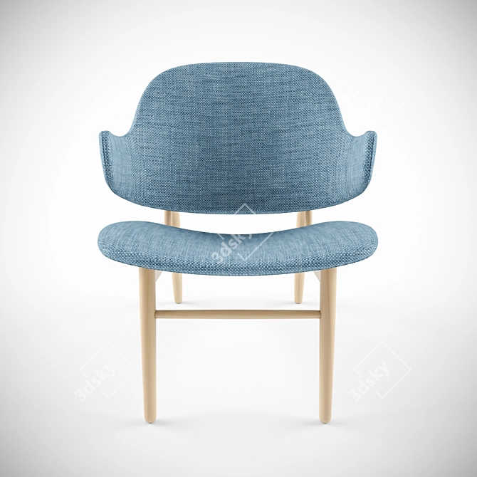 Kofod-Larsen Designer Easy Chair 3D model image 2